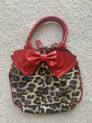 $19.99 • Buy Jessica Simpson Shoulder Bag - Leopard Prints With Red Bow - Size M