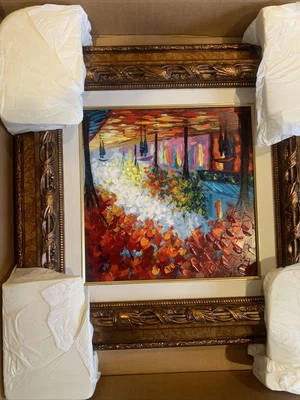$700 • Buy Slava Ilyayev  Caught In The Rain  Giclee On Canvas Hand Embellished Painting