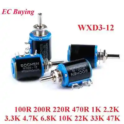 WXD3-12 Multi-Turn Potentiometer Wirewound Adjustable Resistor • $5.13