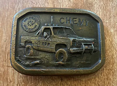 Vintage Indiana Metal Craft Chevy Truck Belt Buckle 1977 • $25
