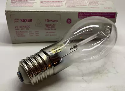 GE 85369 LUCALOX High Pressure Sodium Lamp - 100 Watts - E39 Mogul Base - ED23.5 • $12.95