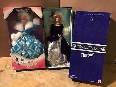 Winter Renaissance Barbie #15570 & Winter Velvet Barbie #15571 • $12.50