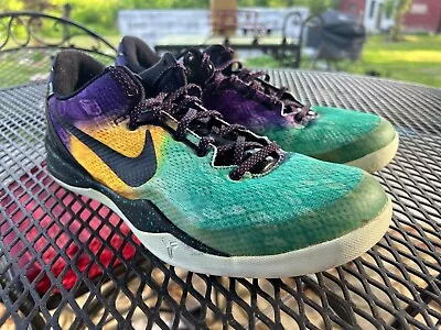 Nike Kobe 8 Easter Purple Black Yellow Sneakers Men Size 12 • $0.99