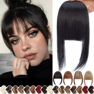 Air Bangs 100% As Human Real Hair Extensions Clip In Front Fringe Hairpiece SALE • $10.30