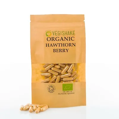 Organic Hawthorn Berry HPMC Capsules Polyphenols Powerful Antioxidants Vegan • £10.99