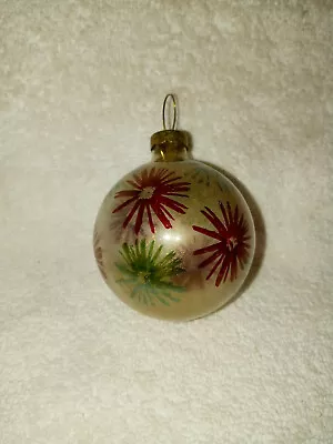 Vintage Hand Painted Glass Ornament 3  • $4.99