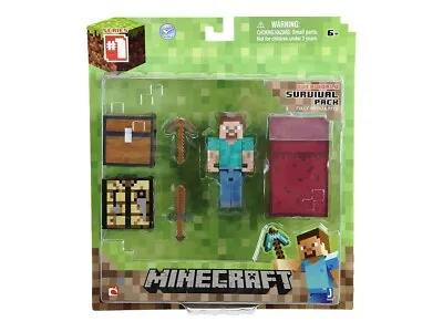 Minecraft Overworld Survival Pack Steve Series 1 Action Figure NEW!!! • $22.89