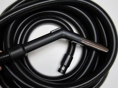 35' Central Vacuum Hose 1-1/4 Black Crushproof 360 Swivel Metal Band Cuff • $66