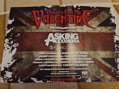 A3 Bullet For My Valentine Asking Alexandria Volbeat Him Uk Tour Poster Kerrang • $7.45