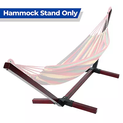 Wood Hammock Stand Wood Stand 2 Person For Patio Garden Yard Picnic Camp • $175