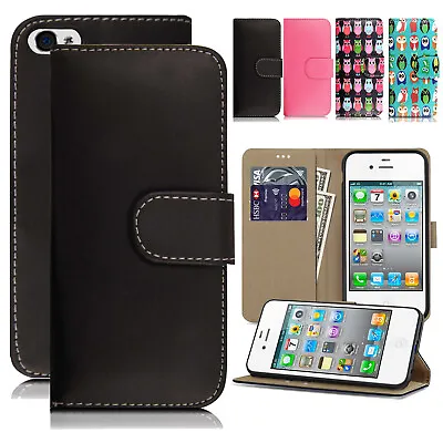 Magnetic Wallet Stand Case For IPhone SE 5C 4S 3GS Leather Flip Card Phone Cover • £2.99