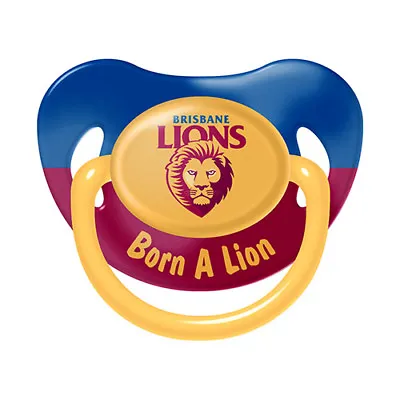 Brisbane Lions AFL Infant Dummy Pacifier New Born Baby Shower Loosing Team Gift • £7.72