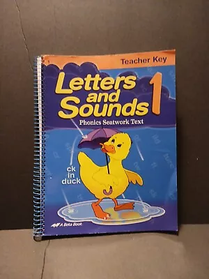 ⭐️ A Beka Book Letters And Sounds Phonics Seatwork Text Teacher Key Grade 1 (AA3 • $3