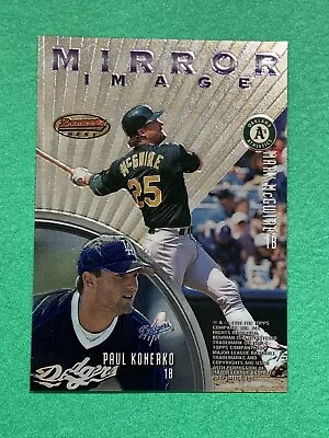 1997 BOWMAN'S BEST  MIRROR IMAGE  MARK McGWIRE KOHERKO /PALMEIROHELTON  #MI7 • $4.99