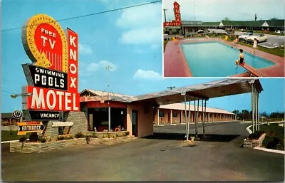 Vintage Postcard Neon Sign Knox Motel Knoxville Tennessee A12 • $4.99