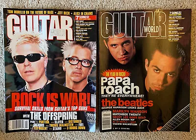 Guitar World Magazine 2001 Jan Feb Papa Roach Offspring Marilyn Manson Slayer • $15