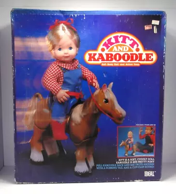 Vintage Ideal Kitt And Kaboodle Soft Baby Doll & Action Horse MISB 1984 • $39.99