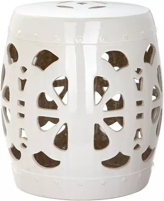 Safavieh STENCIL BLOSSOM GARDEN STOOL Reduced Price 2172730882 ACS4536B • $71