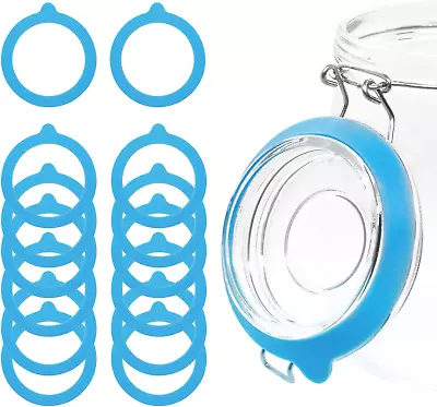 12 Pieces Silicone Replacement Gasket For Jars Airtight Rubber Seals Rings For  • $14.13