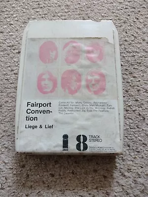 Vintage Fairport Convention Liege & Lief UK Island Pink 8 Track Cartridge • £19