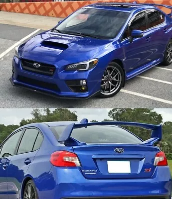 For 15-17 Subaru WRX STI V-Limited Style Front Lip + OE Style ABS Rear Spoiler • $214.80