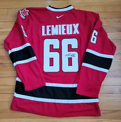 Mario Lemieux  Penguins Team Canada Hockey Autographed Signed Jersey  JSA Letter • $805