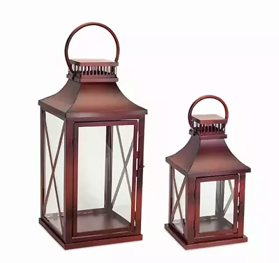 Lantern (Set Of 2) 14 H 20 H Metal/Glass • $111.25