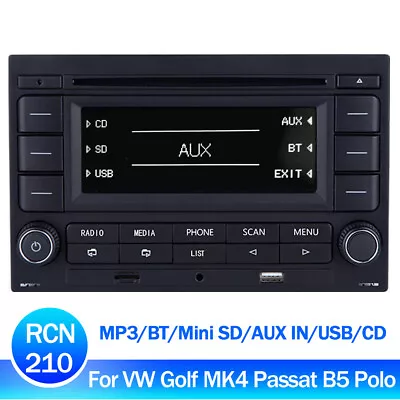 Car Radio Stereo RCN210 For VW Golf MK4 Passat B5 Old Polo CD USB MP3 Bluetooth • $139.99