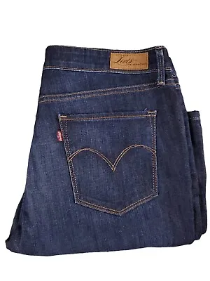 Levi Demi Curve Jeans Women W32 L33 Boot Cut Blue Stretch Denim • £22.99