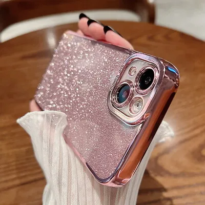 For IPhone 15 14 Pro Max 13 12 11 XR 8 Plating Bling Glitter TPU Soft Case Cover • $8.35