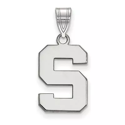 Michigan State University Spartans School Letter Logo Pendant In Sterling Silver • $59.99