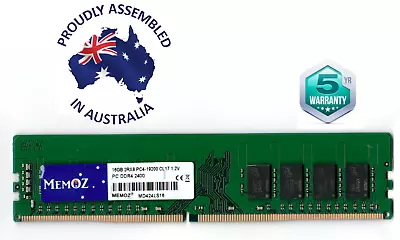 16GB DDR4 Desktop RAM 2400MHz PC4-19200 UDimm 288 Pin PC Memory 5 Years Warranty • $52