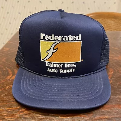 Vintage Foam Federated Palmer Bros. Auto  Supply Trucker Hat Mesh Mint Snapback • $28.50