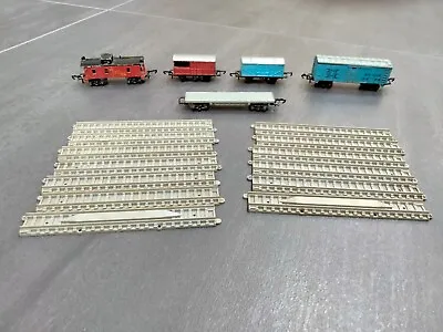 5 X Lone Star Locos Treble-O-Lectric Wagons / Trucks / Flat Bed + Track - Joblot • £12