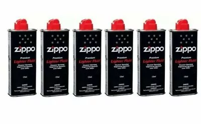 6 X Genuine Zippo Premium Lighter Petrol Fuel Fluid Low Odor Fast Ignition 125ml • £20.99