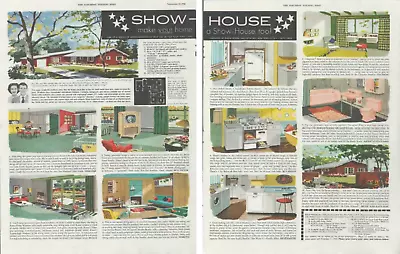 1953 Show-House Make Your Home A Show House Tool Print Ad 2 Page • £11.57