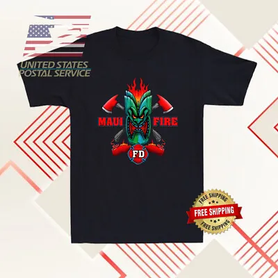 Maui Fire Department Logo Men's T-Shirt Size S-5XL • $28