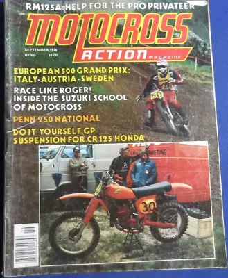 Motocross Action Magazine Sept 1976 Suzuki RM125A Penn National Tony D Vs Jammer • $28