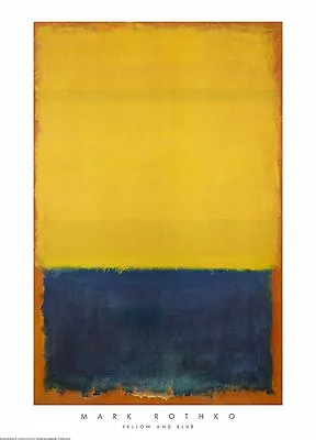 Yellow And Blue By Mark Rothko Art Print Contemporary Abstract Poster 23.5x31.5 • £33.69