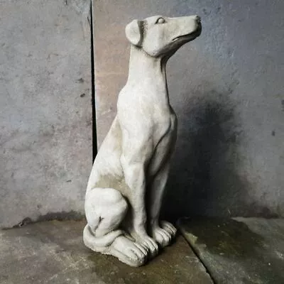 Sitting Puppy Dog Stone Statue | Animal Puppy Garden Outdoor Ornament Decoration • £29.99