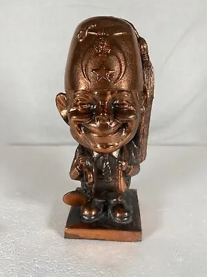 Antique Brass Shriner 1950 Convention Los Angeles Masonic Mason Statue Figure • $267.09