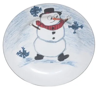 Snowman Plate Chesapeake VA Christmas Cookies Crayon Drawn Kids Collection Local • $12