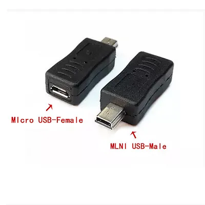 2X Converter Adapters For Micro USB Female To Mini USB Male Adapter Charger • $2.19