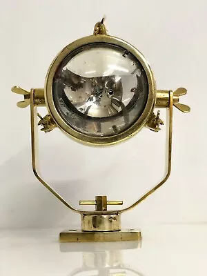 Industrial Antique Maritime Nautical Boat Brass Mini Spot/search Light • $356