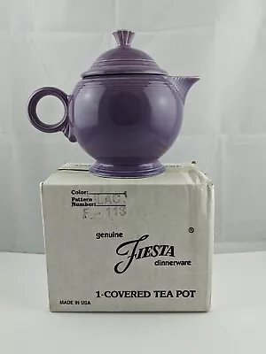 FIESTA LILAC COVERED TEA POT LTD W/Box  New 1995 Original Stock  FREE SHIPPING • $236