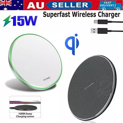 Wireless Charger Pad Fast Charging For IPhone 15 14 13 Pro Max Samsung S23 Oppo • $9.99