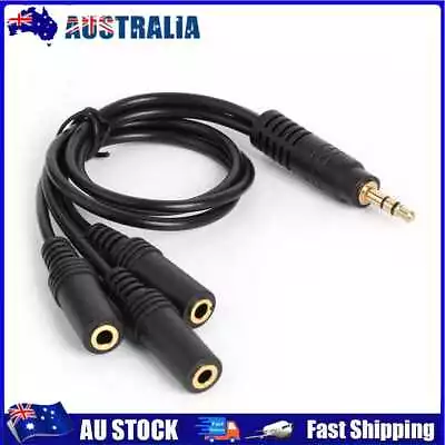 AU 3.5mm Stereo Audio Splitter Cable Gold Plated Plug Male To 3 Way Extension Ca • $9.30