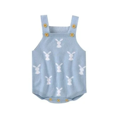 £9.99 • Buy Easter Bunny Rabbit Romper Newborn Baby Boy Girl Bodysuit Knit Jumpsuit Playsuit
