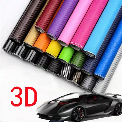 Car Auto DIY Carbon Fiber Matte Vinyl Film 3D Wrap Sheet Roll Film Sticker Decal • $19.02