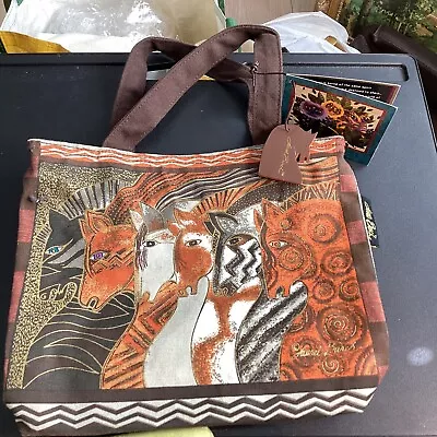 LAUREL BURCH Bag Moroccan Mares Canvas Purse Tote Horses New With Tags • $24.99
